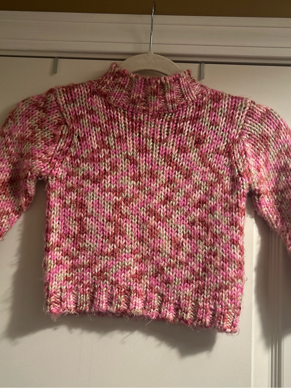 Old Navy Pink Multi-Color Knit Kids Sweater